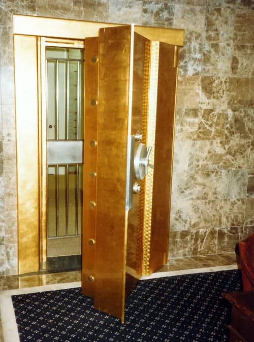 Florida Intervault gold John Tann vault door open