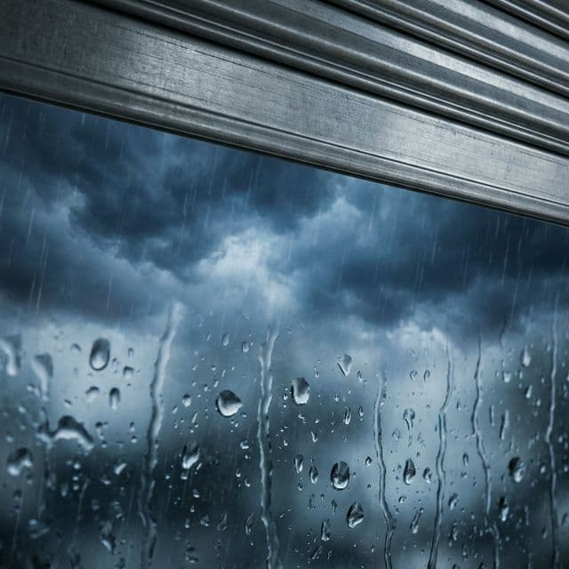 Dark storm clouds indicating an approaching hurricane